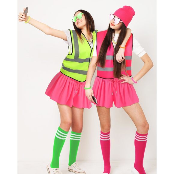 33pcs Neon Football Game Accessoriess Halloween Neon Sets Reflective Vests🐟 - Picture 4 of 7